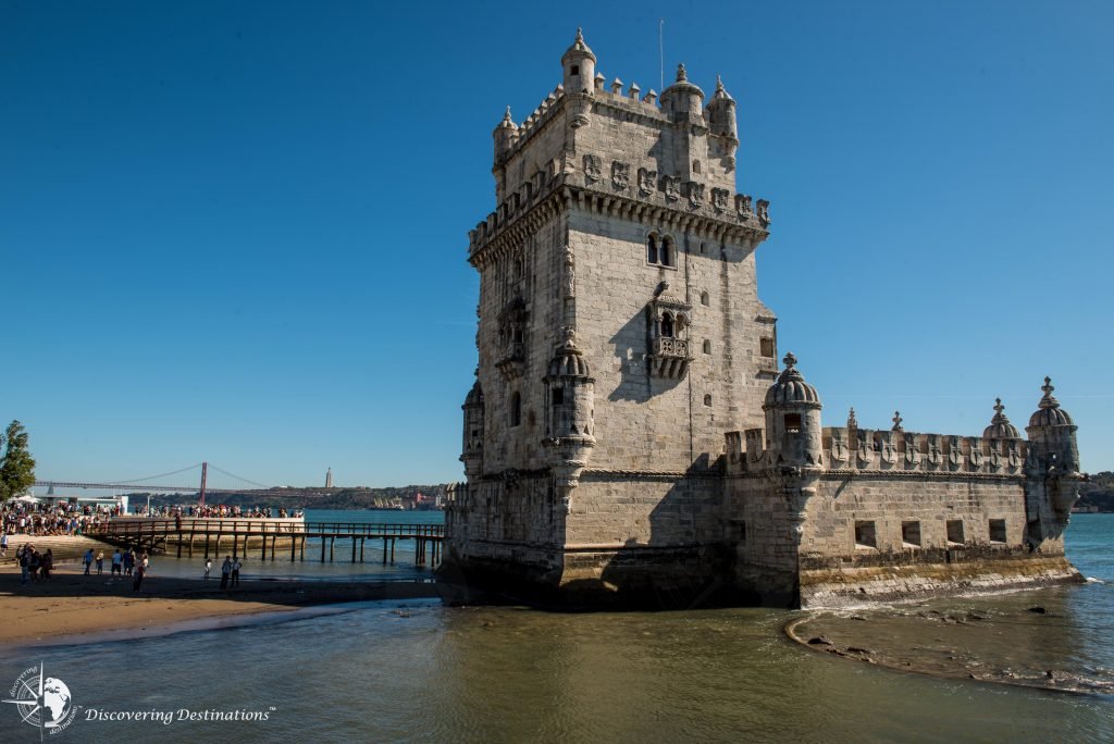 Close up of the Belém Tower