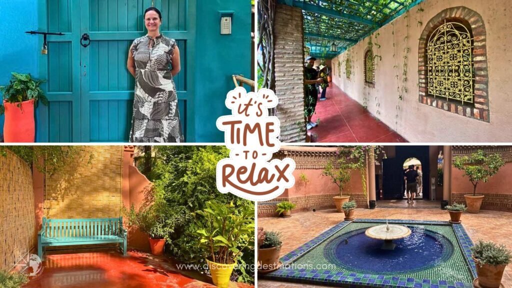 Taking time to relax inside Jardin Majorelle, Marrakech’s blue oasis